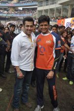 Salman Khan, Ritesh Deshmukh  at CCL match in D Y Patil, Mumbai on 25th Jan 2014